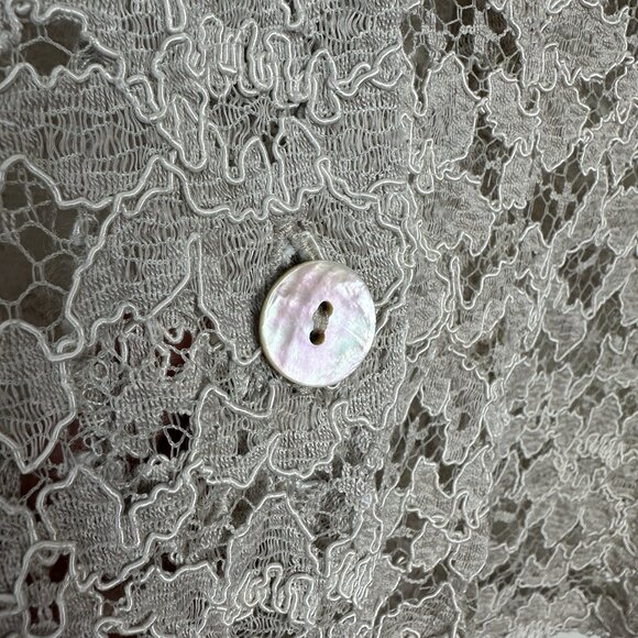 Y2K Lace Button Up Top Womens S Sheer Whimsigoth Fairy Cottage Western Country - Picture 4 of 10